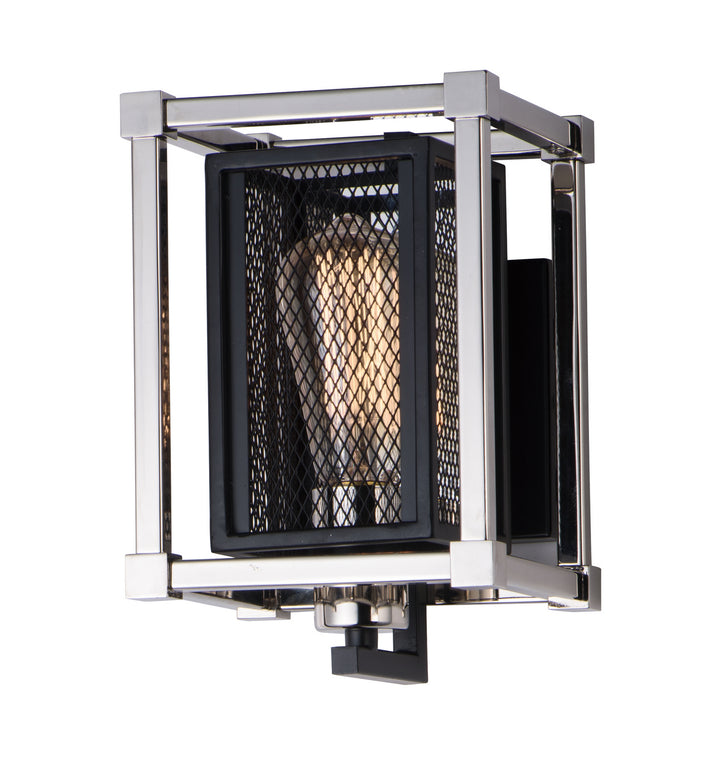 Maxim Refine 12151BKPN Wall Sconce Light - Black / Polished Nickel