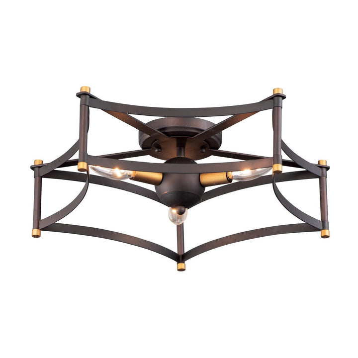 Maxim Wellington 13590OIAB Ceiling Light - Oil Rubbed Bronze / Antique Brass