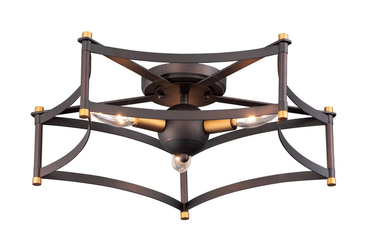 Maxim Wellington 13590OIAB Ceiling Light - Oil Rubbed Bronze / Antique Brass