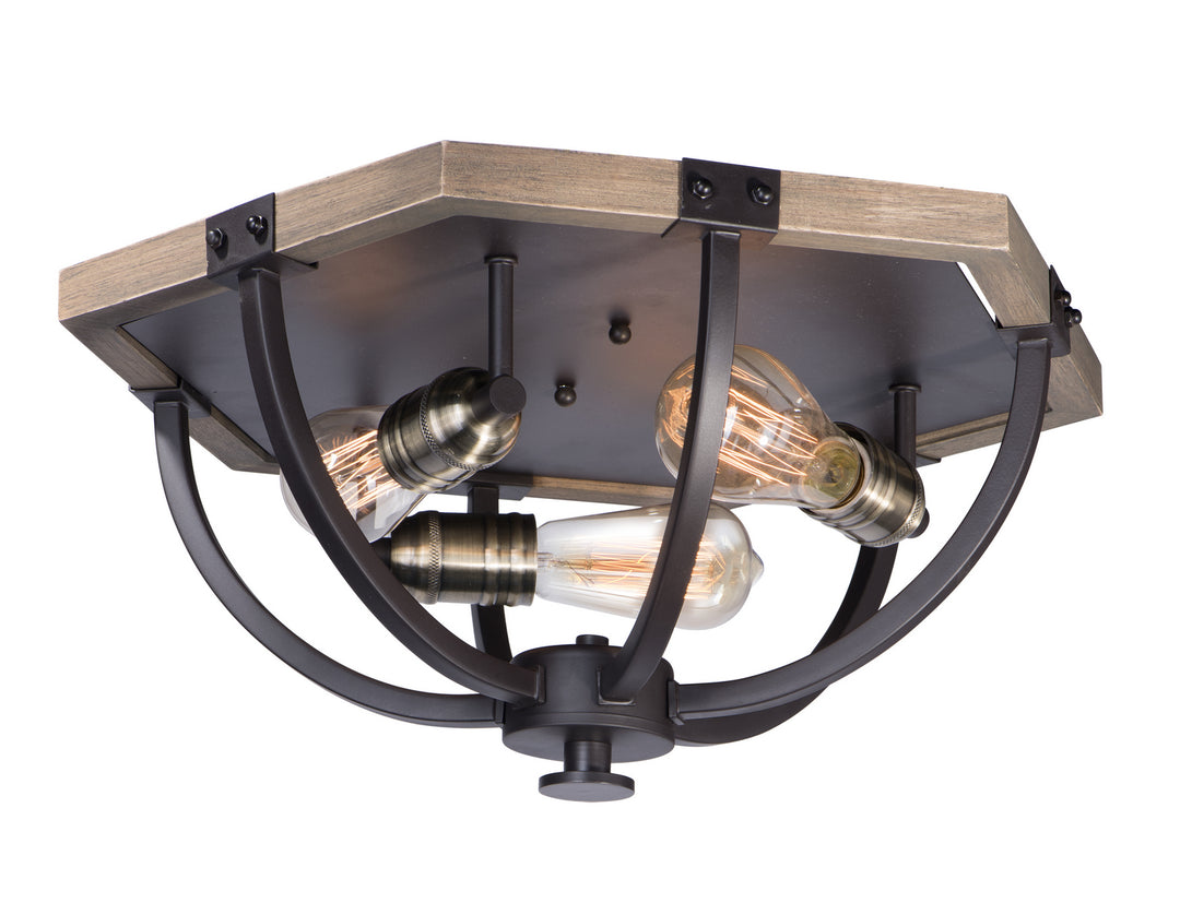 Maxim Lodge 20330WOBZ Ceiling Light - Weathered Oak / Bronze