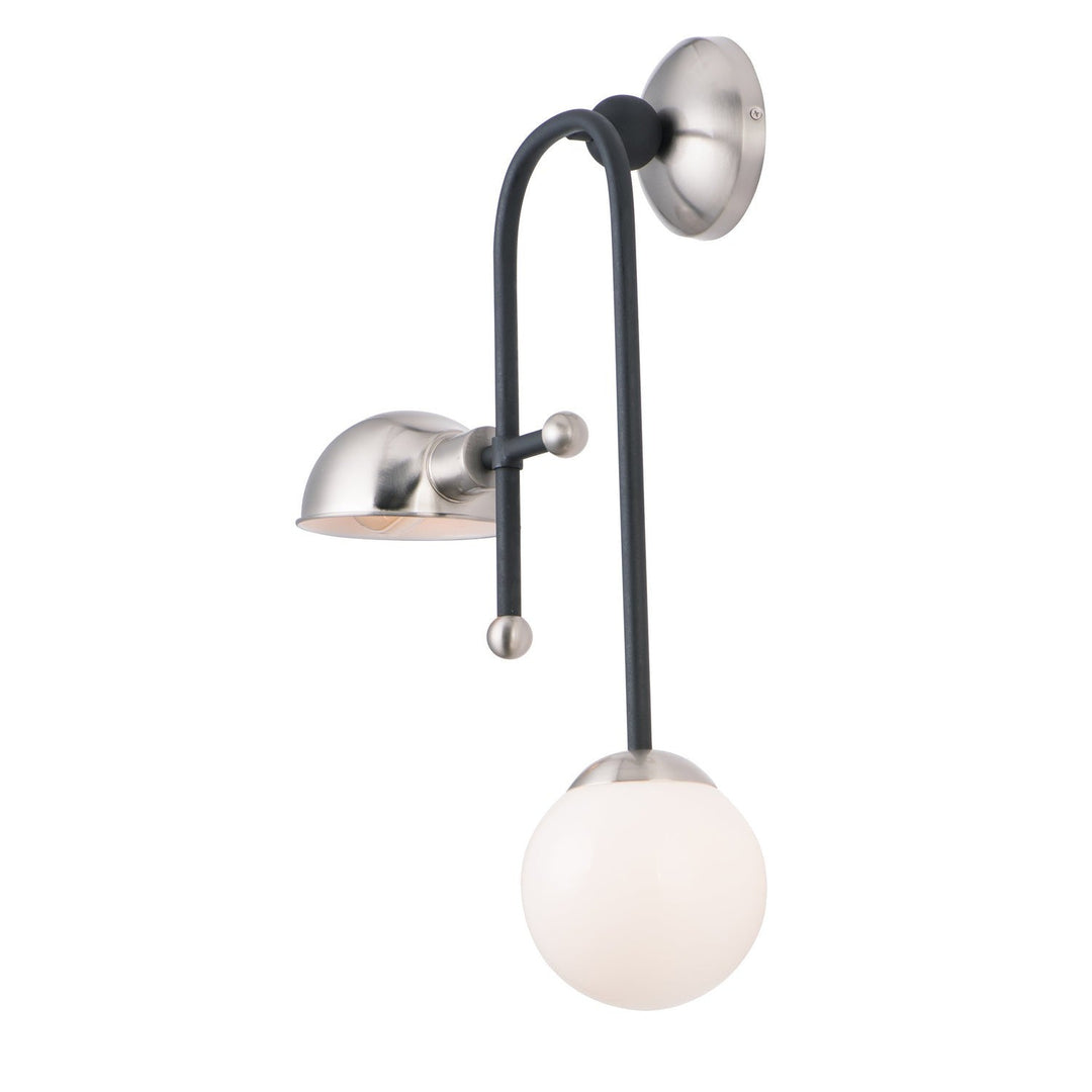 Maxim Mingle LED 21662WTBKSN Wall Sconce Light - Black / Satin Nickel