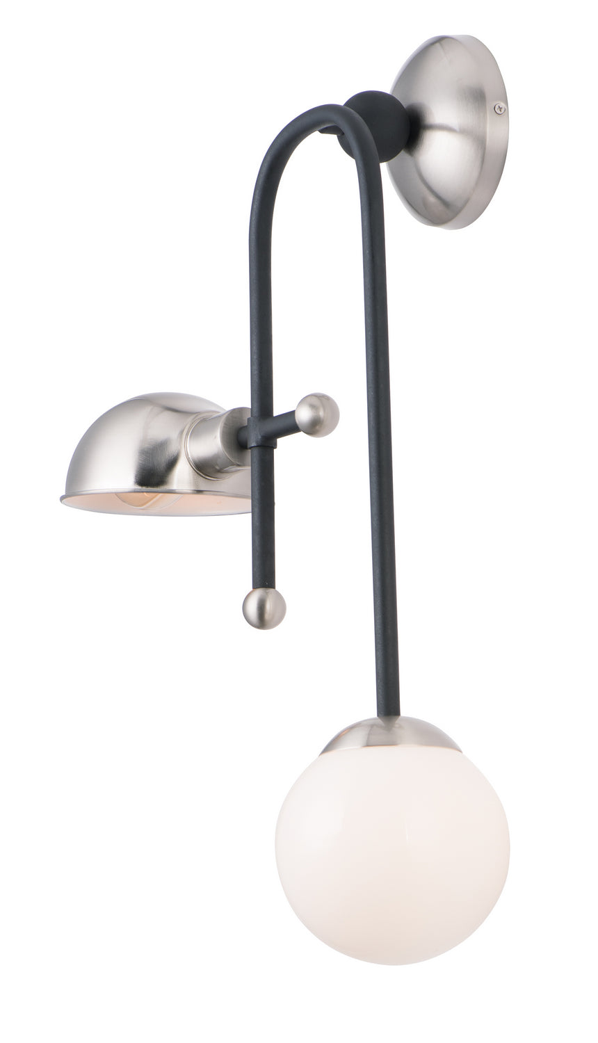 Maxim Mingle LED 21662WTBKSN Wall Sconce Light - Black / Satin Nickel