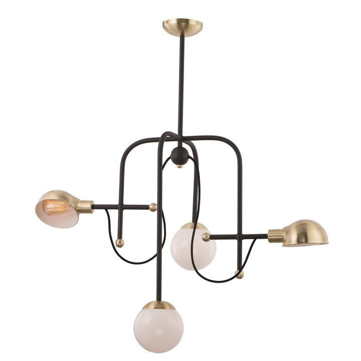 Maxim Mingle LED 21666WTBZSBR Chandelier Light - Bronze / Satin Brass