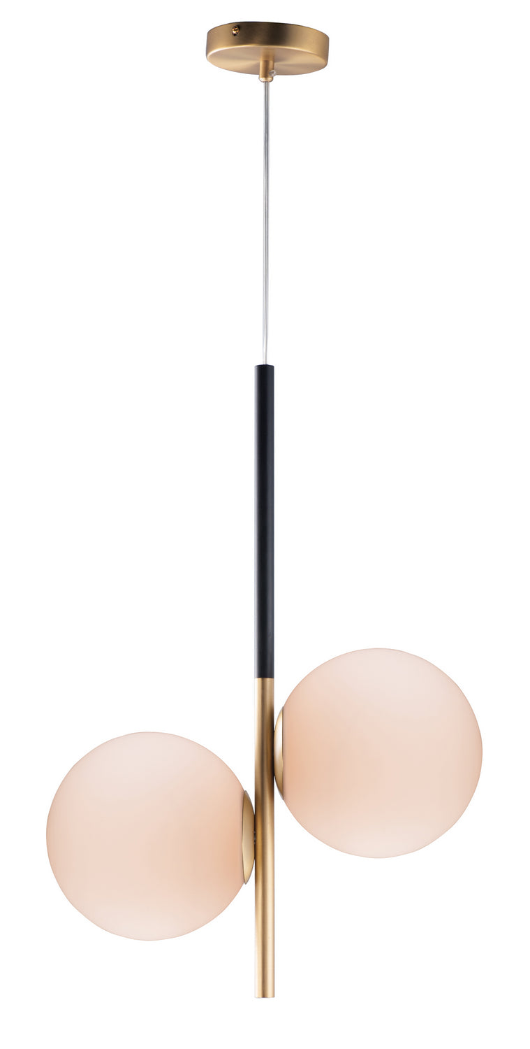 Maxim Vesper 26035SWSBRBK Chandelier Light - Satin Brass / Black