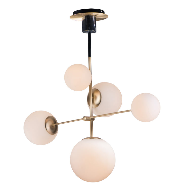 Maxim Vesper 26037SWSBRBK Chandelier Light - Satin Brass / Black