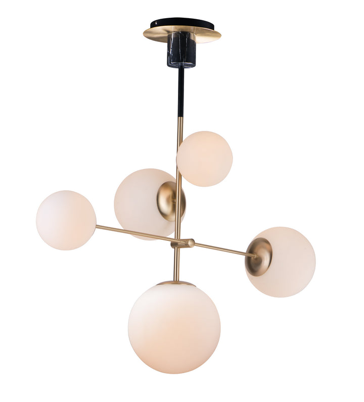 Maxim Vesper 26037SWSBRBK Chandelier Light - Satin Brass / Black