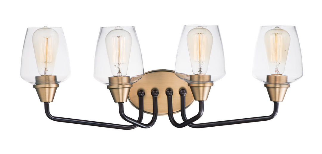 Maxim Goblet 26123CLBZAB Bath Vanity Light 27 in. wide - Bronze / Antique Brass