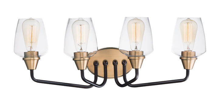 Maxim Goblet 26123CLBZAB Bath Vanity Light 27 in. wide - Bronze / Antique Brass