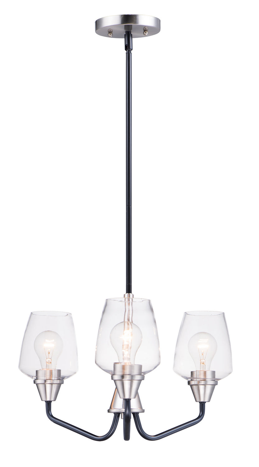Maxim Goblet 26124CLBKSN Chandelier Light - Black / Satin Nickel