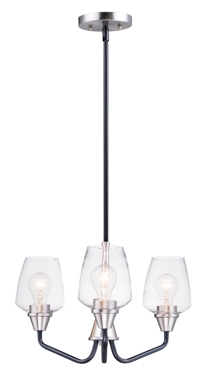 Maxim Goblet 26124CLBKSN Chandelier Light - Black / Satin Nickel