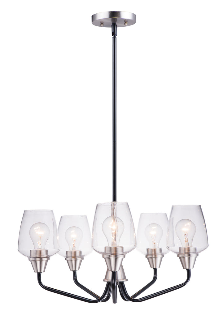 Maxim Goblet 26125CLBKSN Chandelier Light - Black / Satin Nickel