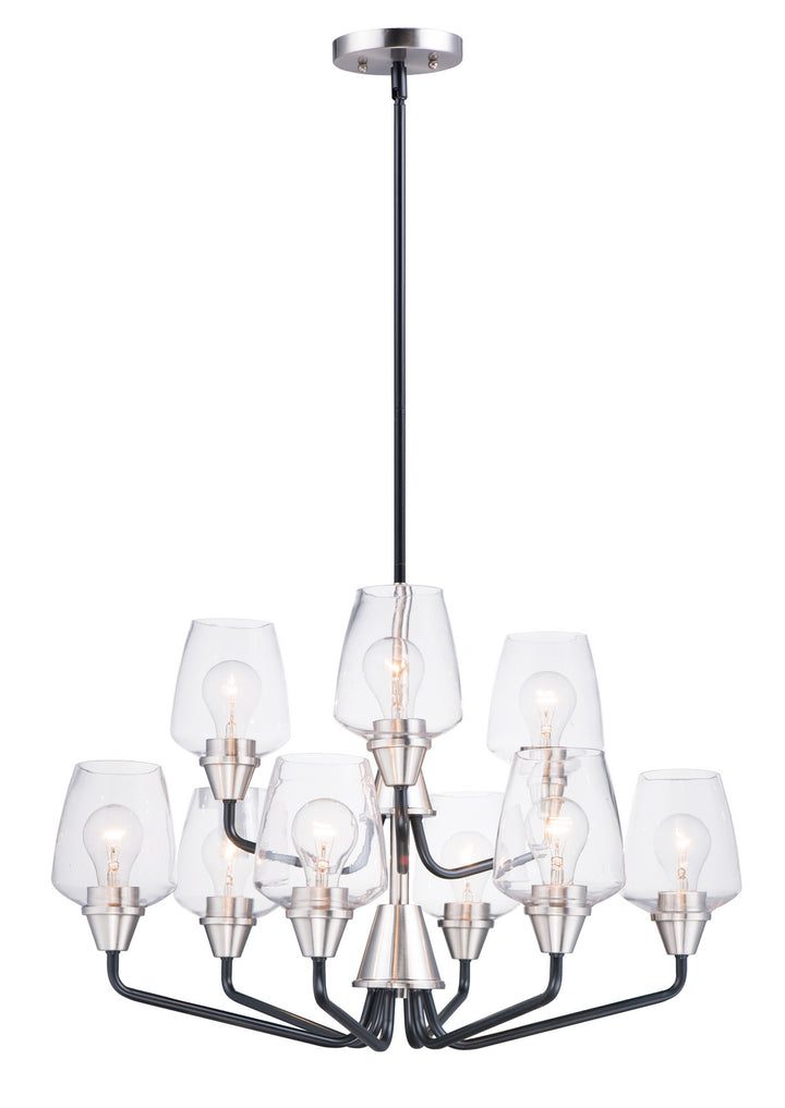 Maxim Goblet 26127CLBKSN Chandelier Light - Black / Satin Nickel