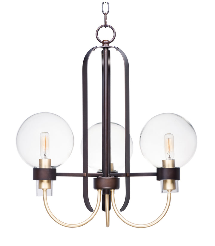 Maxim Bauhaus 30515CLBZSBR Chandelier Light - Bronze / Satin Brass