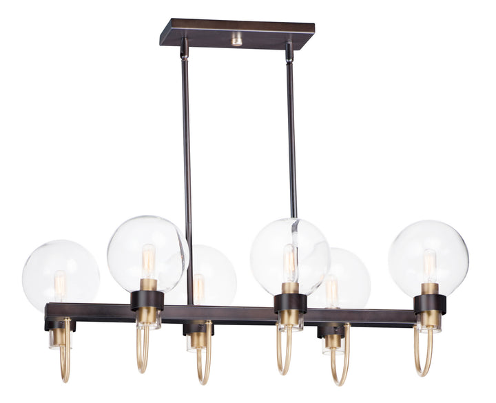 Maxim Bauhaus 30519CLBZSBR Pendant Light - Bronze / Satin Brass