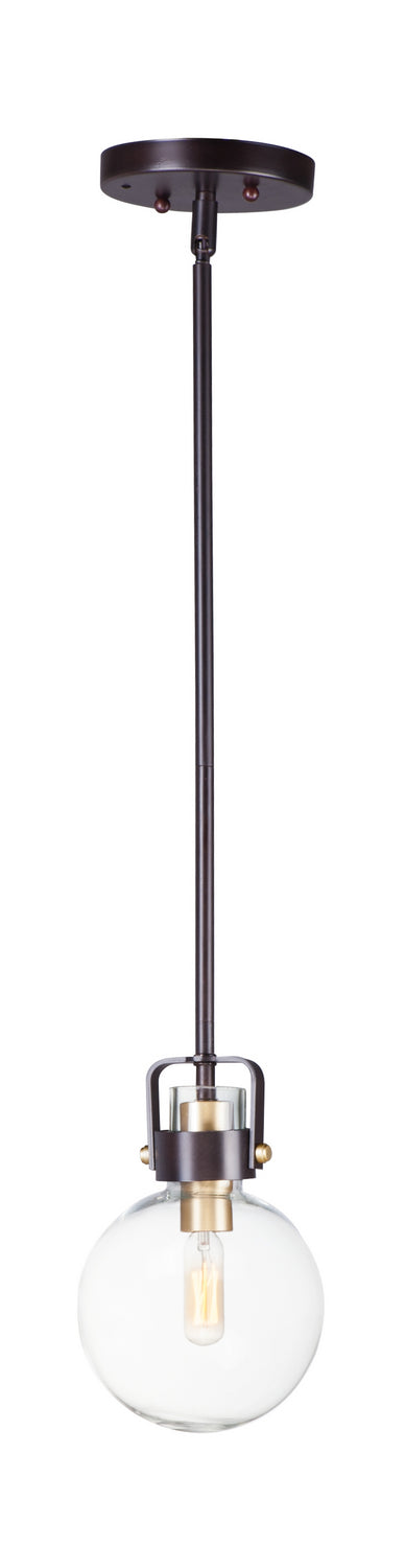 Maxim Bauhaus 90510CLBZSBR Pendant Light - Bronze / Satin Brass