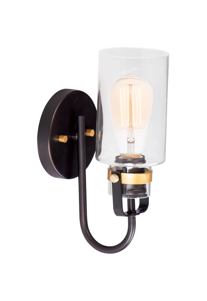 Maxim Magnolia 30170CLBZGLD Wall Sconce Light - Bronze / Gold