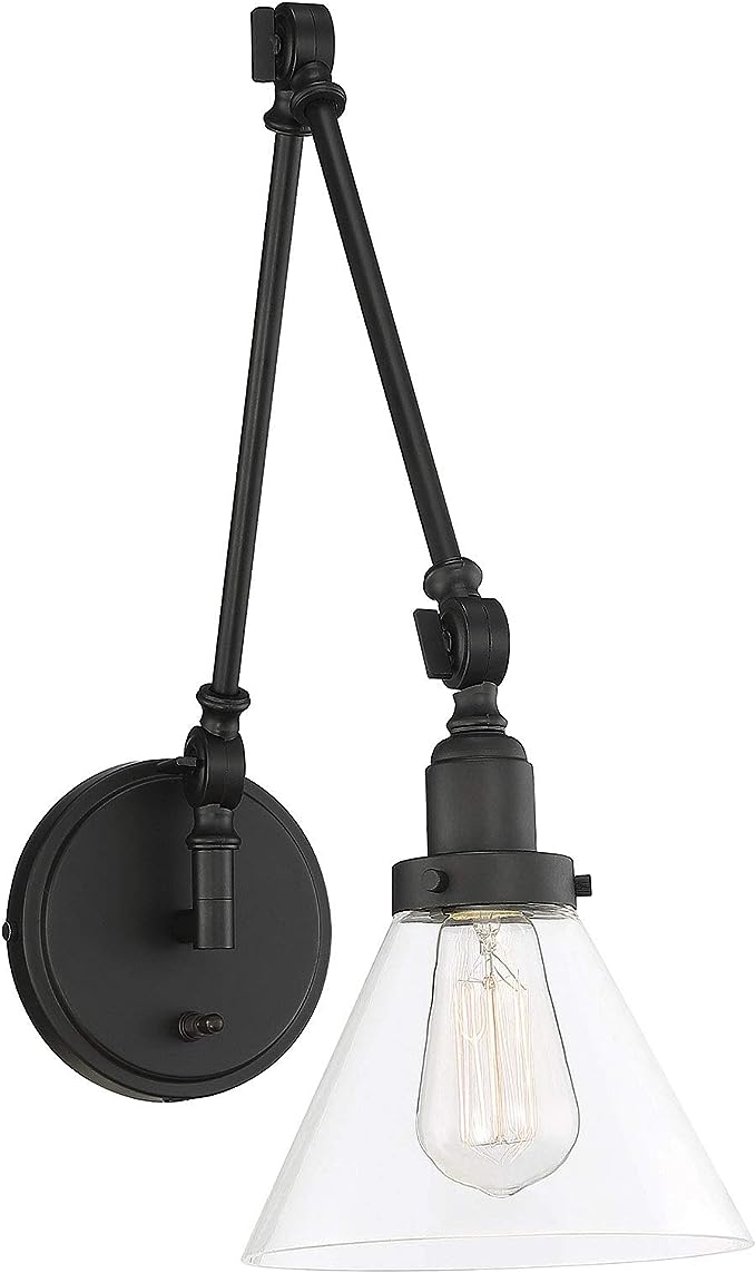 Savoy House Drake 9-9131CP-1-89 Wall Sconce Light - Matte Black