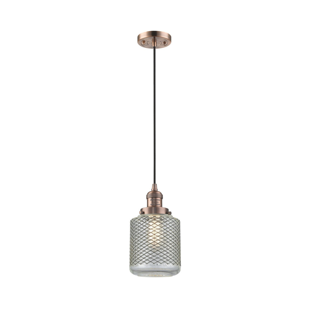 Innovations Franklin Restoration 201C-AC-G262 Pendant Light - Antique Copper