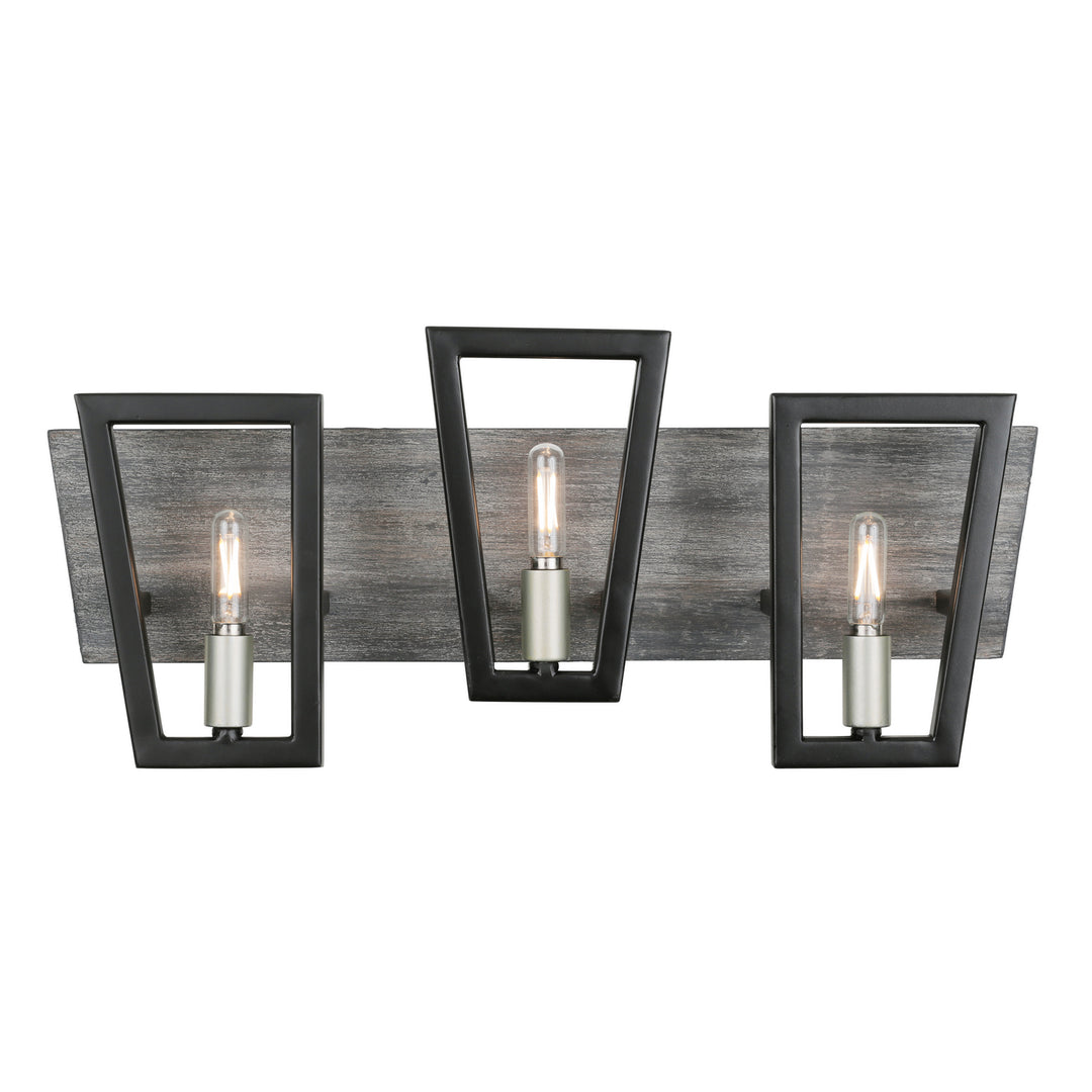 Varaluz Zag 260B03BLG Bath Vanity Light 21 in. wide - Black