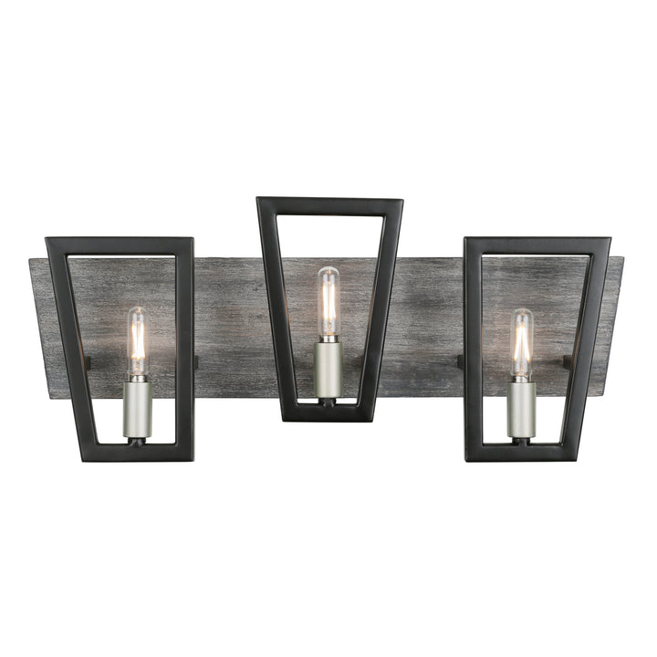Varaluz Zag 260B03BLG Bath Vanity Light 21 in. wide - Black