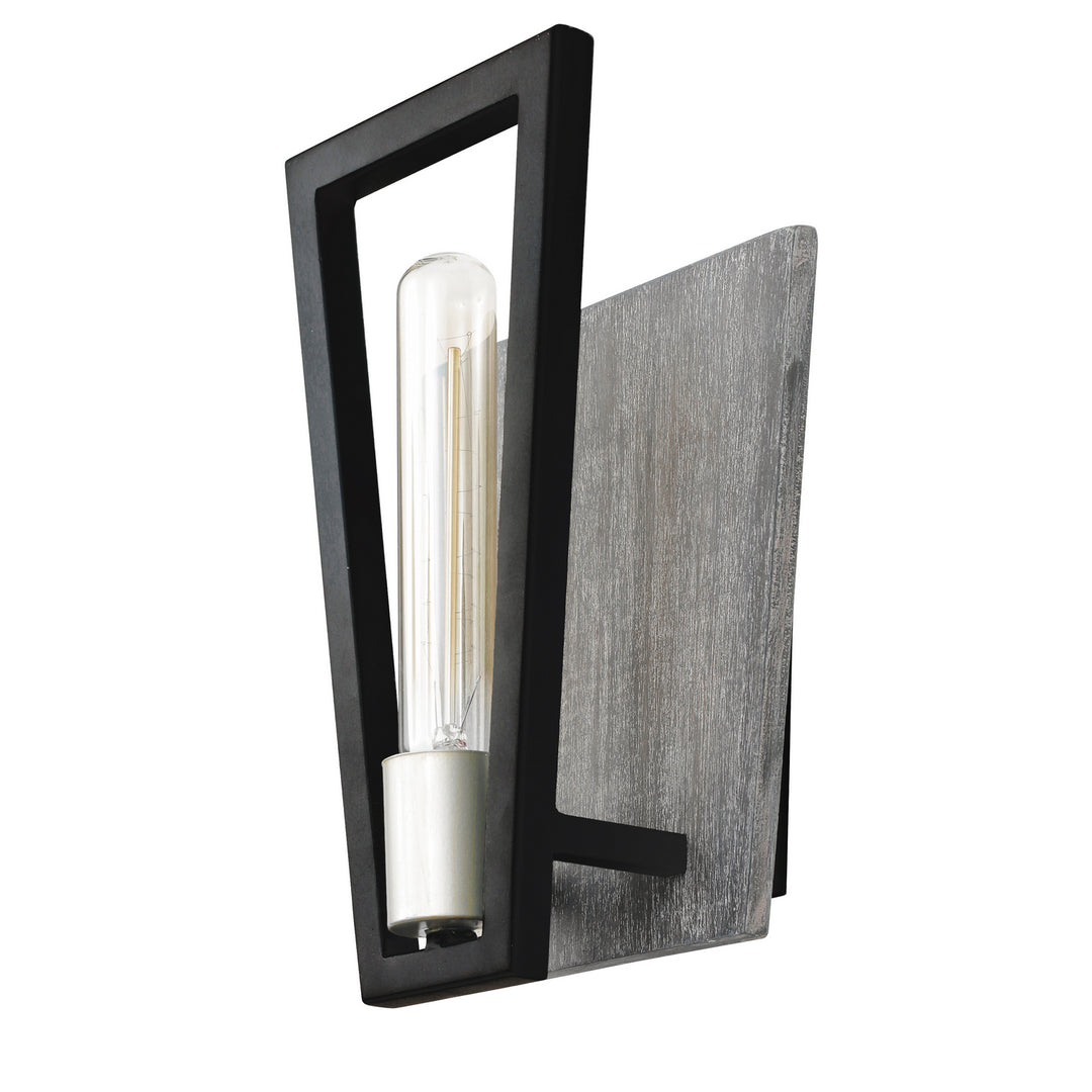Varaluz Zag 260W01BLG Wall Sconce Light - Black