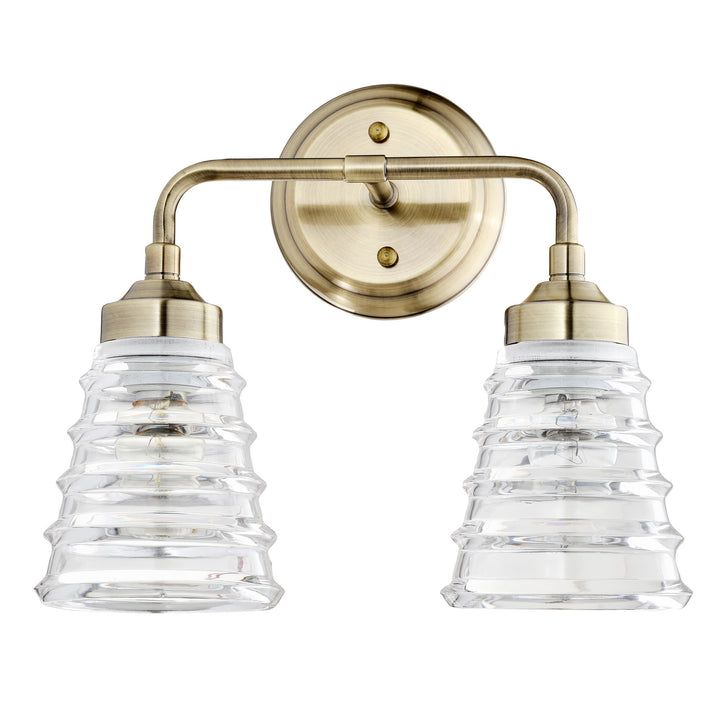 Varaluz Amherst 313B02AB Bath Vanity Light 13 in. wide - Antique Brass