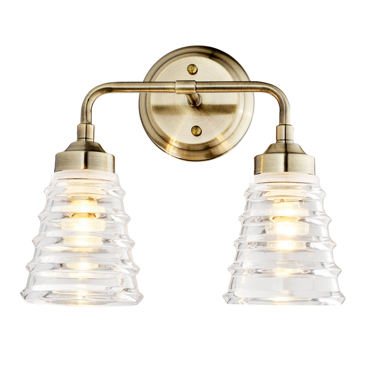 Varaluz Amherst 313B02AB Bath Vanity Light 13 in. wide - Antique Brass