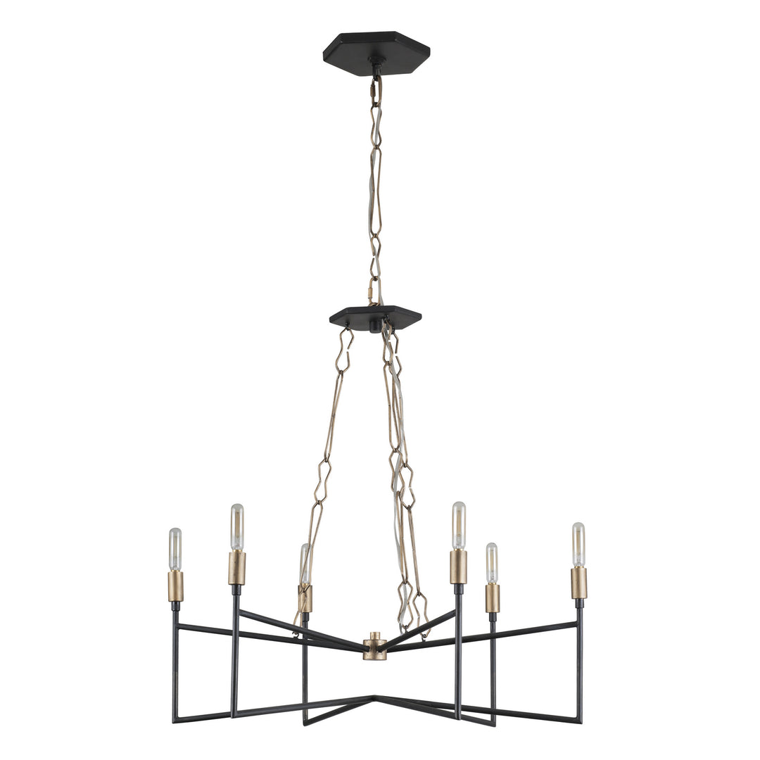 Varaluz Bodie 314C06HGCB Chandelier Light - Havana Gold/Carbon