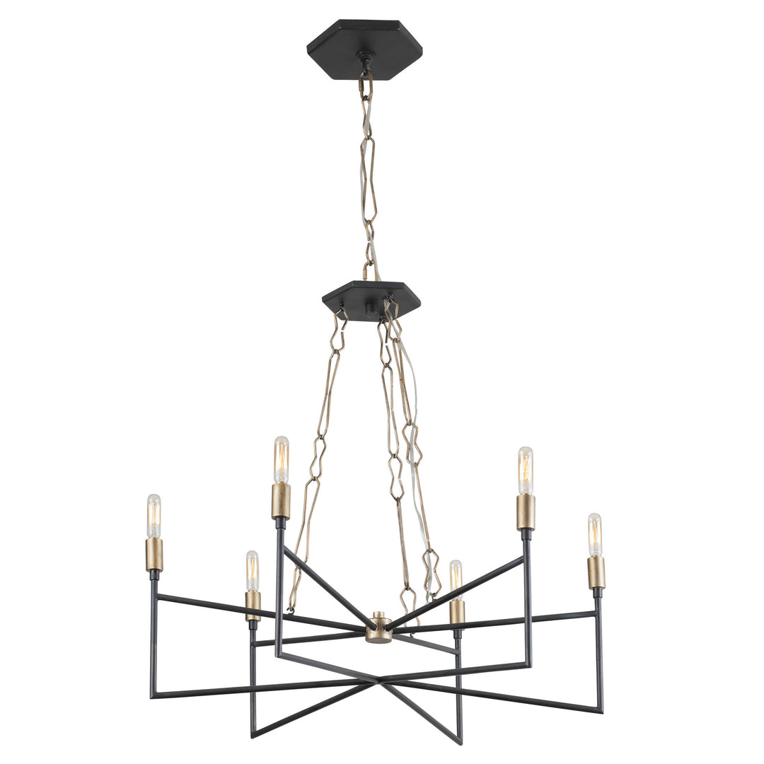Varaluz Bodie 314C06HGCB Chandelier Light - Havana Gold/Carbon
