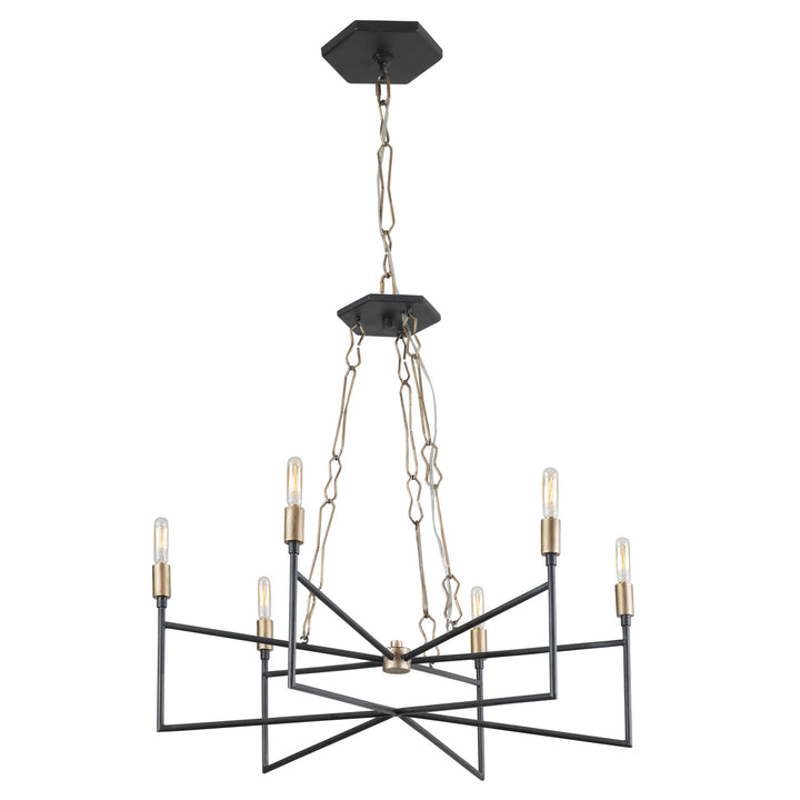Varaluz Bodie 314C06HGCB Chandelier Light - Havana Gold/Carbon