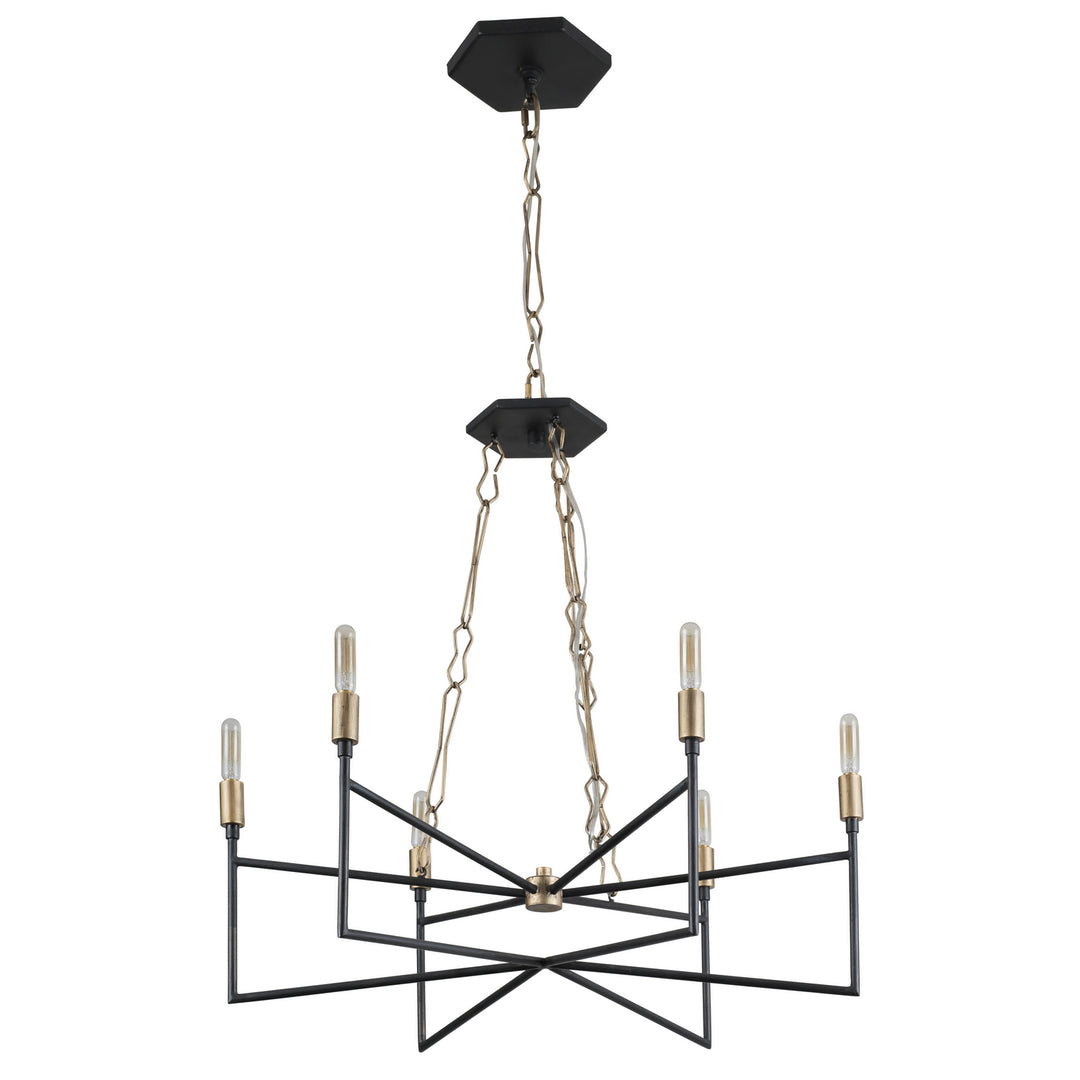 Varaluz Bodie 314C06HGCB Chandelier Light - Havana Gold/Carbon