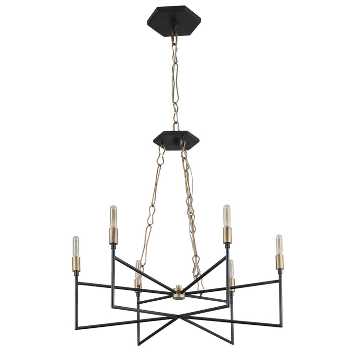 Varaluz Bodie 314C06HGCB Chandelier Light - Havana Gold/Carbon