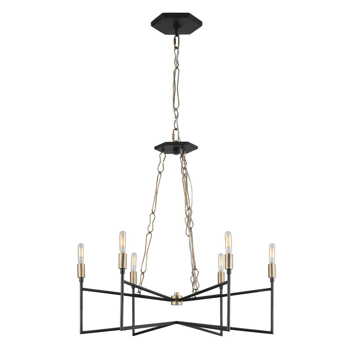 Varaluz Bodie 314C06HGCB Chandelier Light - Havana Gold/Carbon