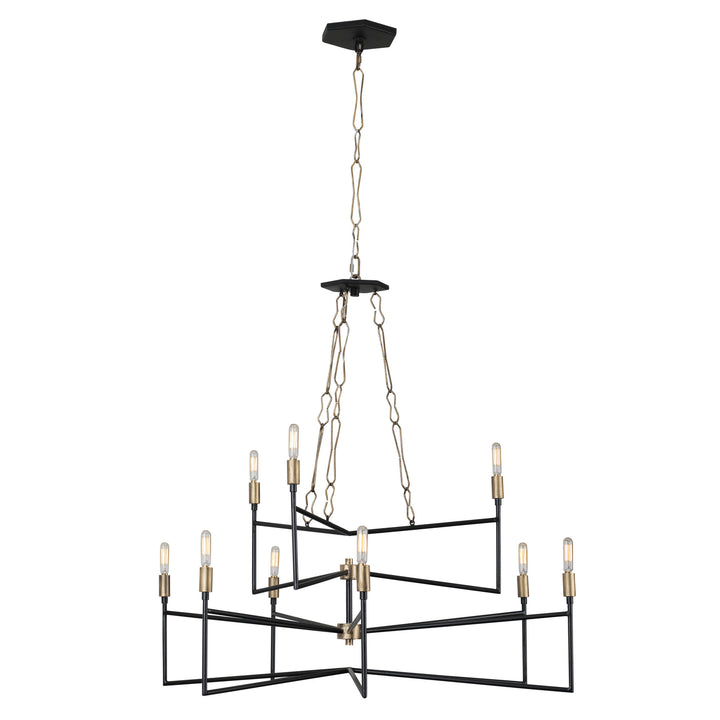 Varaluz Bodie 314C09HGCB Chandelier Light - Havana Gold/Carbon