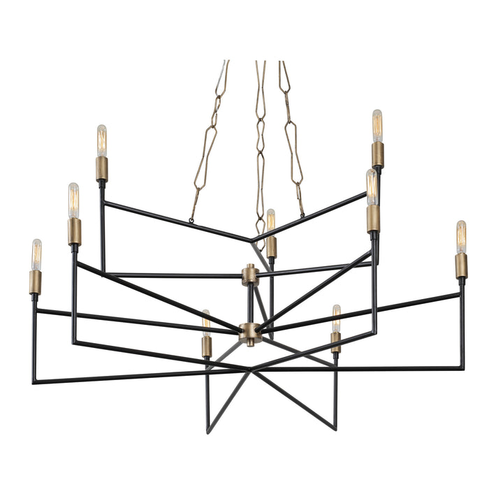 Varaluz Bodie 314C09HGCB Chandelier Light - Havana Gold/Carbon