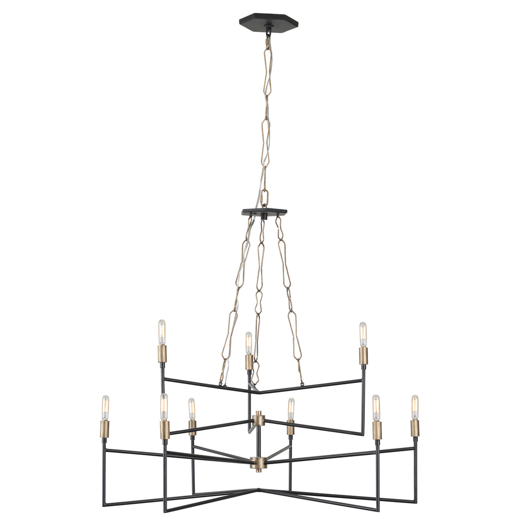 Varaluz Bodie 314C09HGCB Chandelier Light - Havana Gold/Carbon