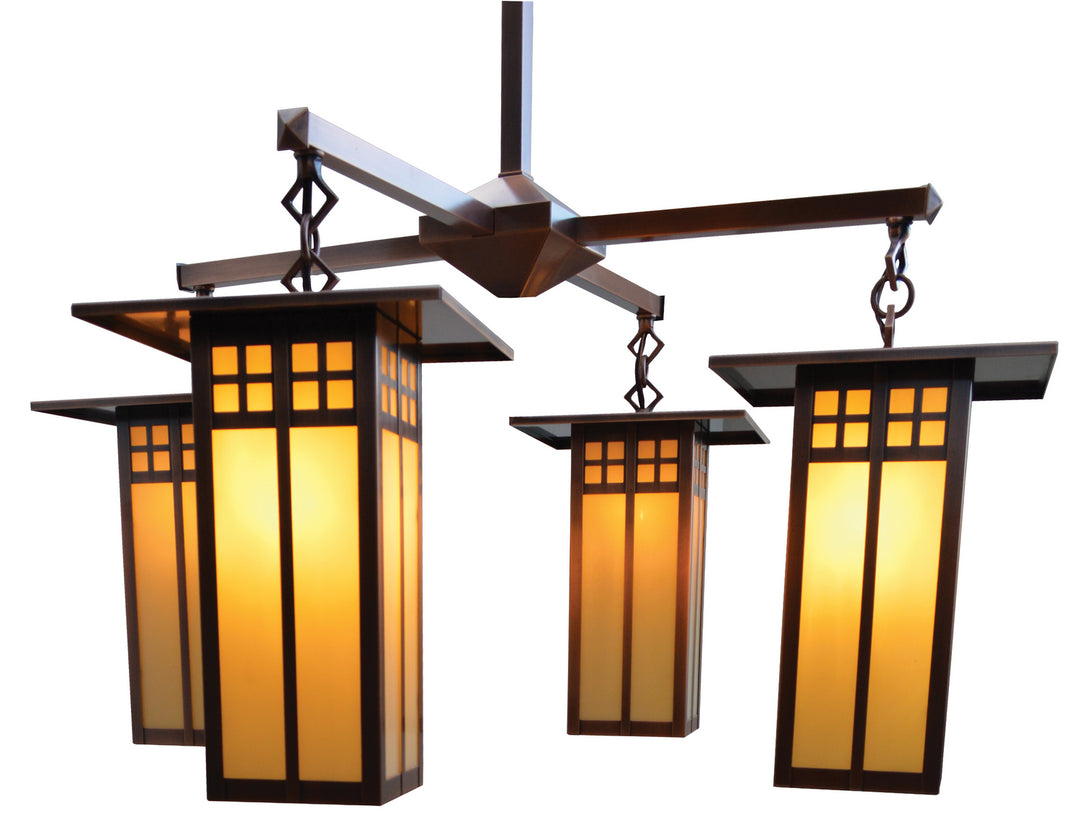 Arroyo Glasgow GCH-9L/4CR-BZ Chandelier Light - Bronze