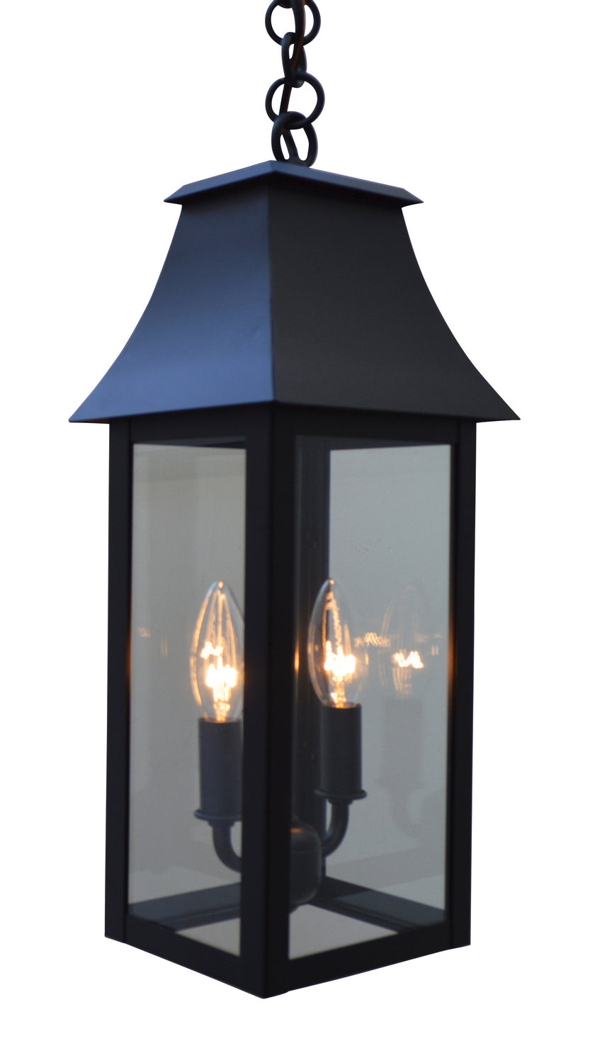 Arroyo Lighting ORH-8CLR-BK Orpington Two Light Pendant Outdoor Black