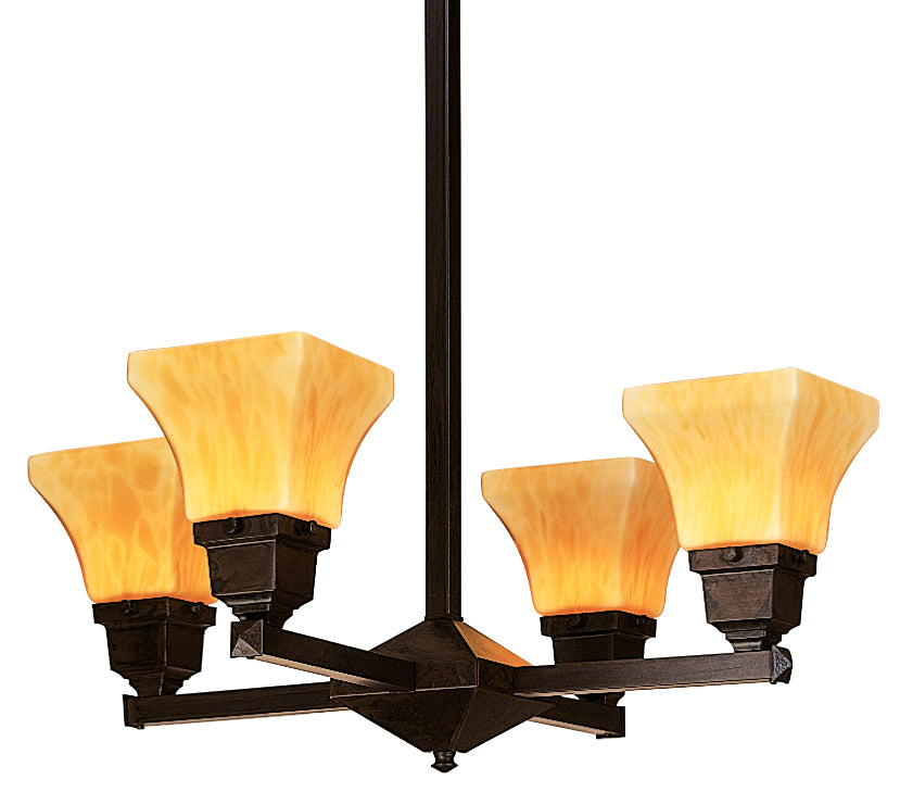 Arroyo Ruskin RCH-4U-BZ Chandelier Light - Bronze