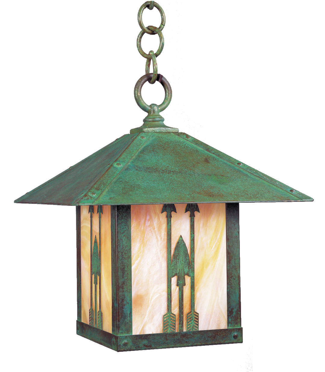 Arroyo Lighting TRH-12ARWO-VP Timber Ridge One Light Pendant Outdoor Verde