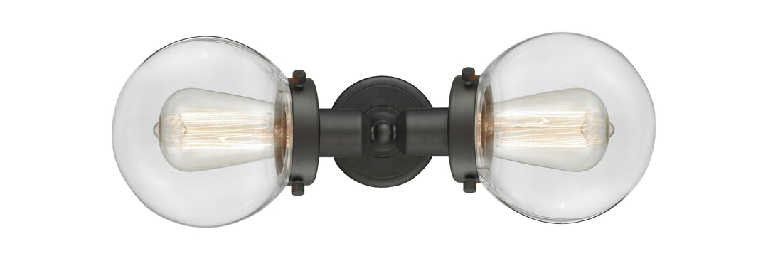 Innovations Austere 900H-2W-OB-G202-6-LED Bath Vanity Light 14 in. wide - Oil Rubbed Bronze