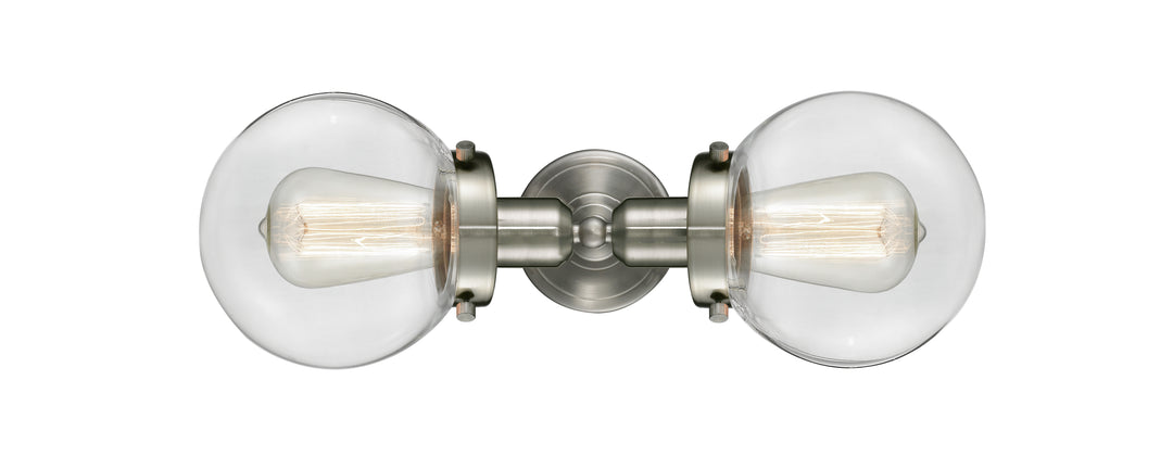 Innovations Austere 900H-2W-SN-G202-6-LED Bath Vanity Light 14 in. wide - Brushed Satin Nickel