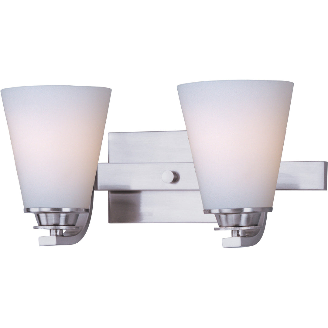 Maxim Conical 9012SWSN Bath Vanity Light 13 in. wide - Satin Nickel