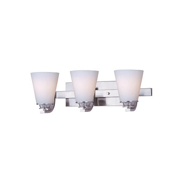 Maxim Conical 9013SWSN Bath Vanity Light 19 in. wide - Satin Nickel