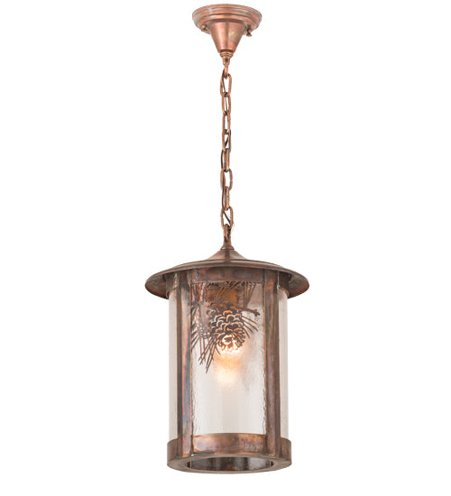 Meyda Tiffany Lighting 90368 Fulton One Light Pendant Outdoor Copper/Antique/Verde