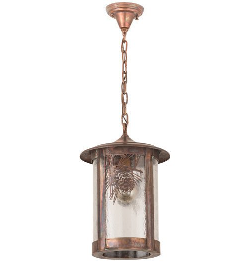 Meyda Tiffany Lighting 90368 Fulton One Light Pendant Outdoor Copper/Antique/Verde