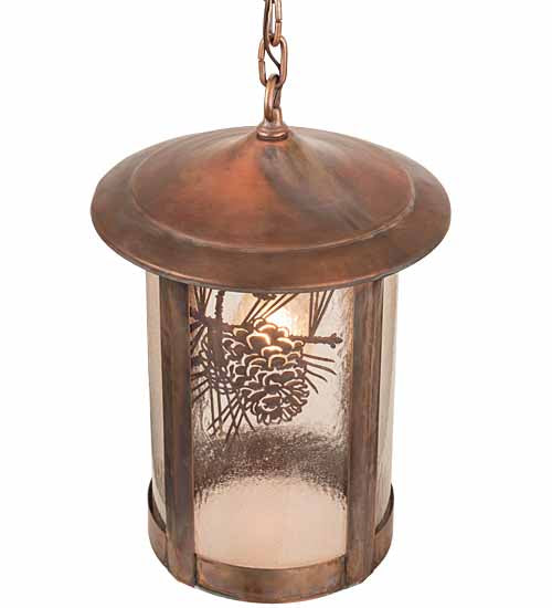 Meyda Tiffany Lighting 90368 Fulton One Light Pendant Outdoor Copper/Antique/Verde