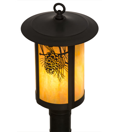 Meyda Tiffany Lighting 90576 Fulton One Light Post Mount Outdoor Bronze / Dark