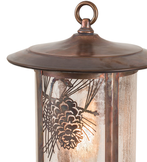 Meyda Tiffany Lighting 90623 Fulton One Light Post Mount Outdoor Copper/Antique/Verde