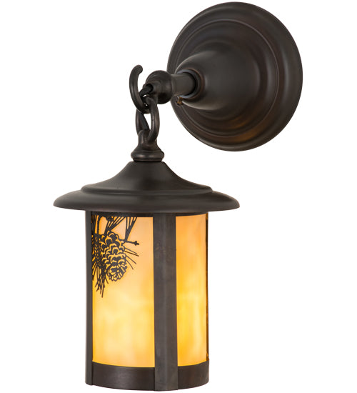 Meyda Tiffany Lighting 90846 Fulton One Light Wall Sconce Outdoor Bronze / Dark